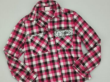 Shirts: Shirt 7 years, condition - Good, pattern - Cell, color - Pink