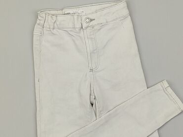 spodenki białe jeansowe: Spodnie jeansowe, Zara, 9 lat, 128/134, stan - Zadowalający
