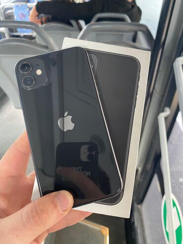 Apple iPhone: IPhone 11, 64 GB, Qara, Zəmanət, Face ID