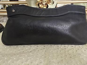 Çantalar: Qadın dəri/şamoa clutch çanta - Material: Ön hissə şamoa parçalardan — 2