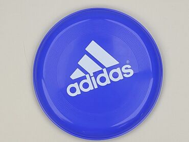 Niebieskie frisbee marki Adidas, idealne do zabawy na świeżym