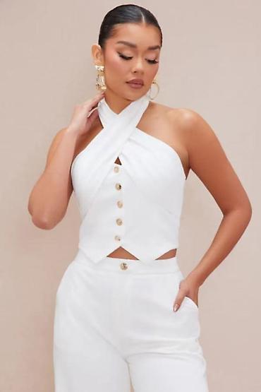 Kompleti: Damski set – elegantan top + pantalone, Emi Moda (Made in Italy) - — 3