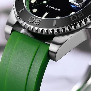 Ručni satovi: ADDIESDIVE AD2040 - 41mm -Zelena- Rolex YACHT-MASTER Homage Potpuno — 3