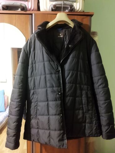 кожа куртка: Куртка 3XL (EU 46), цвет - Черный