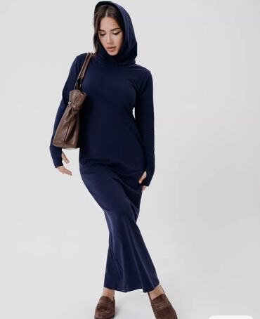 платье для беременных вечернее: Повседневное платье, Длинная модель, Трикотаж, Прямое, M, S, L