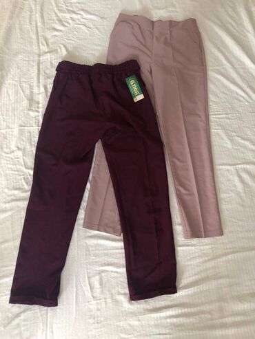 фиолетовые брюки женские: Классические брюки, шелковые. Остались последние размеры