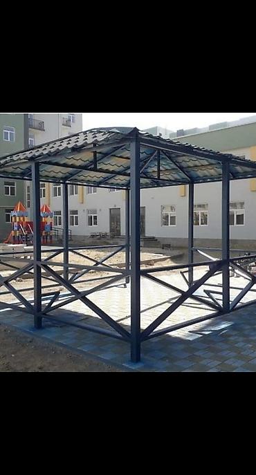 quru: Metall konstruksiyalı açıq hava köşkü/pavilon - Material: qalın — 1