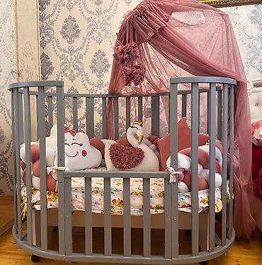 ikea stol: Oğlan və qız üçün, İşlənmiş, Yumru, Beşik, Dəstsiz, Matras ilə, Yellənmə mexanizmi ilə — 2