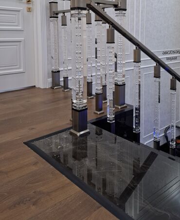 Pilləkən məhəccərləri: Yeni Pilləkən məhəccəri, Paslanmaz polad, Pulsuz çatdırılma — 2