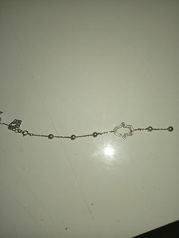 tek pencek: Gümüş zəncir qolbaq – Hamsa (Fatimənin əli) motivli - Material — 1