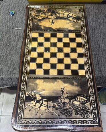 Nərdlər: Qoz ağacından hazırlanmış əl işi diplomat nərdlər.Daşı Zəri və Sumkasi — 14