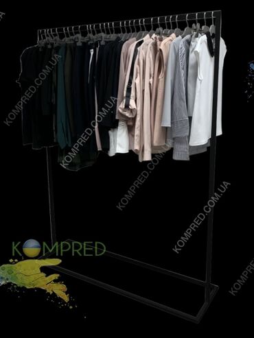 офисная одежда: Вешалка для одежды металлическая черная 2490сом Стойка для одежды