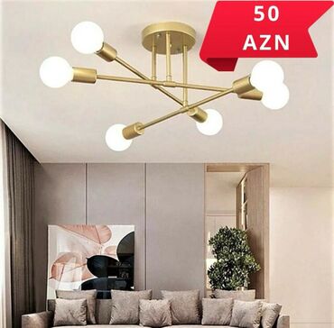 sederek çılçıraq qiymetleri: Çılçıraq, 6 lampa, Metal