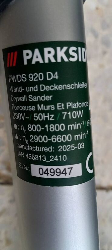 Ostali molersko građevinski alati i oprema: Na prodaju polovna žirafa Parkside PWDS 920 D4 sa rotirajućom okruglom na lalafo.rs — 7 Ostali molersko građevinski alati i oprema: Na prodaju polovna žirafa Parkside PWDS 920 D4 sa rotirajućom okruglom — 7