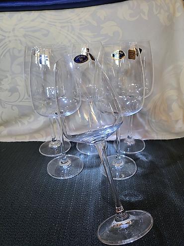 Čaše: Case nove za vino,Bohemija kristal. Case za vino,tanji — 7