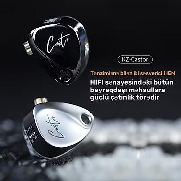 ucuz modemler: 🎧 KZ Castor IEM | Mikrofonlu | Gaming + HiFi | Tam yeni, bağlı qutuda — 3