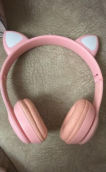 mp3 fm modulator: MZ47 Wireless Over-Ear LED Stereo Qulaqlıq - Dizayn: Pişik qulaqlı — 3