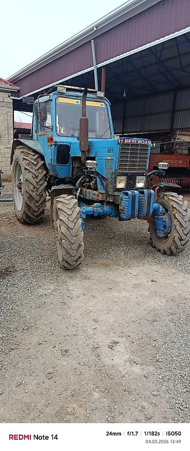 Digər kənd təssərüfat avadanlığı: Belarus MTZ-82.1 təkərli traktor - 4x4 (ön dartı) aqreqatlı - — 8