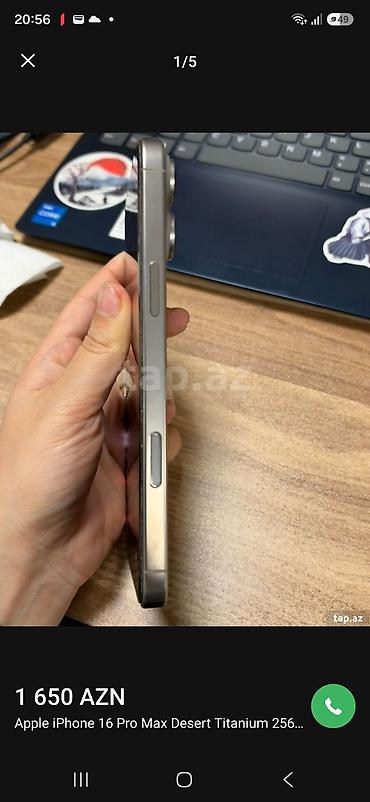 iphone 25: IPhone 16 Pro Max, 256 GB, Desert Titanium, Face ID — 1