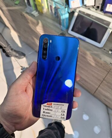 Xiaomi: Xiaomi Redmi Note 8, 64 GB, rəng - Göy, 
 Barmaq izi, Face ID