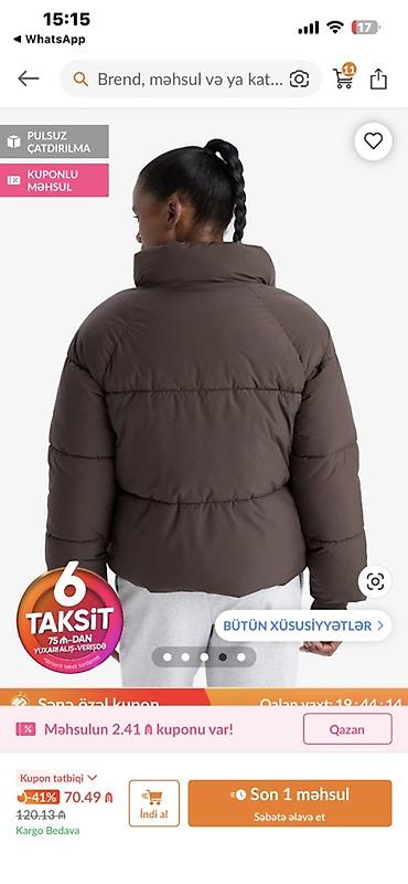 yağış geyimi: Qadınlar üçün qısa puff kürk – tünd qəhvəyi - Model: qısa kəsimli — 2