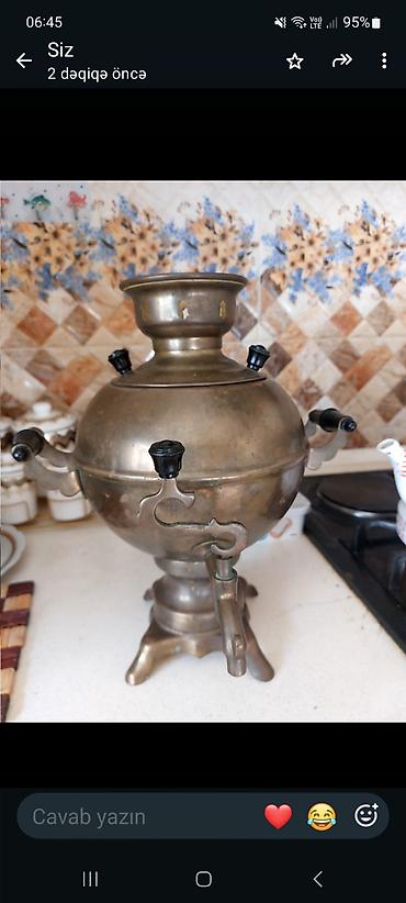 Sovet istehsalı elektrikli samovar - Material: pirinç/kupfer ərintisi lalafo.az -da Sovet istehsalı elektrikli samovar - Material: pirinç/kupfer ərintisi