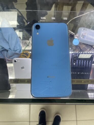 айфон 5 запчасти: IPhone Xr, Колдонулган, 64 ГБ, Көк, 79 %