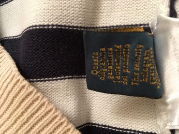 Duksevi: Odličan, kao nov La Martina džemper, M veličina, beli sa teget prugama — 12