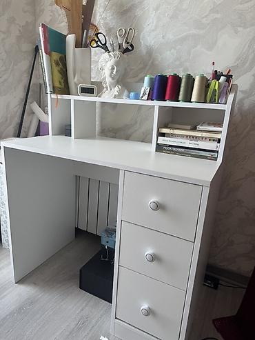 kamputer masası: Düz masa, Stulsuz, Polkalı, Siyirməli, MDF — 3