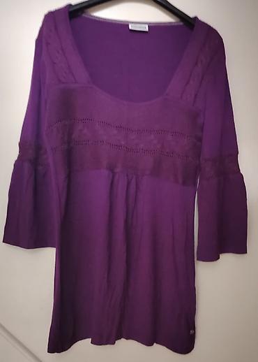 zara basic sako: Ljubičasta ženska tunika/bluza sa 3/4 rukavima. Širi izrez (blago — 1
