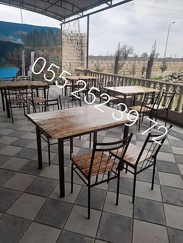 Masa və oturacaq dəstləri: Qonaq otağı üçün, Yeni, Açılmayan, Dördbucaq masa, 1 stul — 10