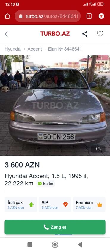 naxcivan masin saytlari: Hyundai Accent: 1.5 l | 1995 il Sedan