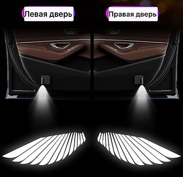 Тюнинг: Светодиодная подсветка двери автомобиля с крылом АНГЕЛА 2 дверей — 2