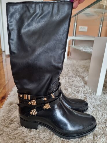 duboke čizme preko kolena: High boots, Safran, 37