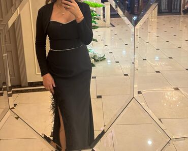 вечернее платье с болеро: На прокат Длинное чёрное платье размер 48 рост 170 ( плечи