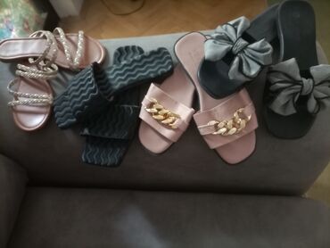 zelena kozna jakna: Fashion slippers, 38