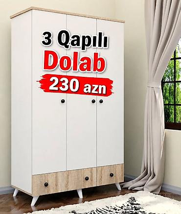 duyu: Yeni, 3 qapılı, Siyirməli, Ağ, Açılan, Düz dolab — 1