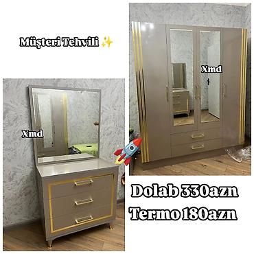termolar: Yataq otağı mebel dəsti - 4 qapılı paltar dolabı: iki orta qapıda — 1