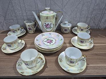 çaynı serviz: Çay dəsti, rəng - Ağ, Farfor, Almaniya — 5