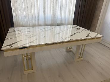 mermer stollar: Mətbəx/Qonaq otağı üçün modern masa - Dizayn: Zərif, müasir üslubda — 4