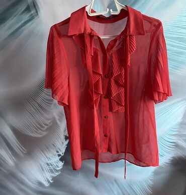Košulje, bluze i tunike: Zara, M (EU 38), Jednobojni, bоја - Crvena