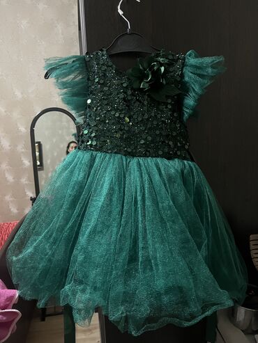 Платья: Детское платье, цвет - Зеленый