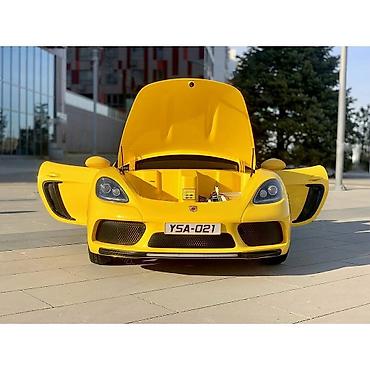 Uşaq üçün elektrik maşınları: Uşaq avtomobili Porsche Möhtəşəm rəngi ilə ilk görüşdə özünə aşiq edən — 2