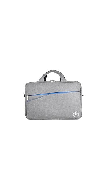 cib modemi: HP noutbuk çantası - Rəng: Boz (mavi vurğu xətli ön cib) - Material — 1