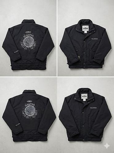 tech fleece cene: Crna zimska jakna IGUANA - Boja: crna - Dizajn: minimalistički — 1