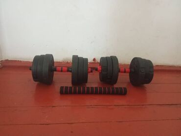 кронштейн для груши: Разборный набор гантелей/штанги 2-в-1 - Комплект состоит из пары