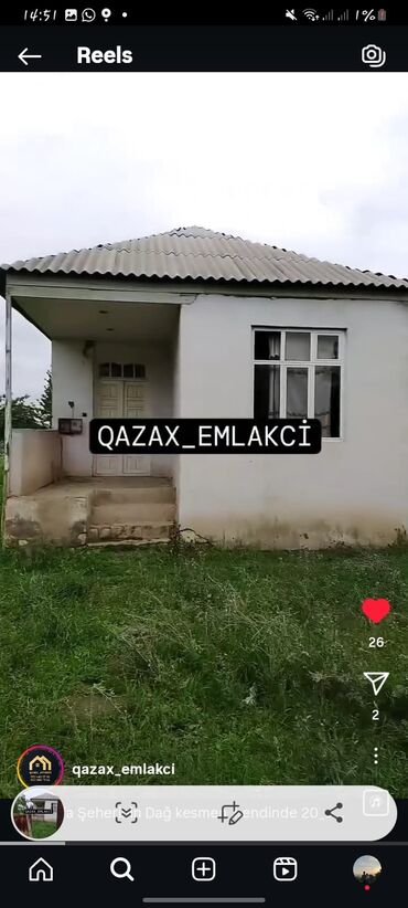 Digər tikinti xidmətləri: Ağstafa rayonu Dagkesemen kendinde 20sot torpagin incinde 2 otaq 1