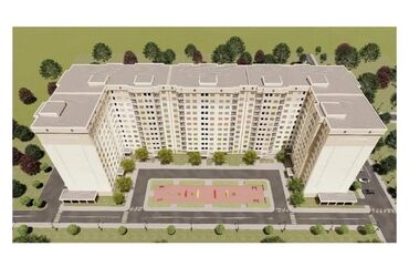 ипотекага квартира ош: 2 комнаты, 72 м², Элитка, 9 этаж, ПСО (под самоотделку)