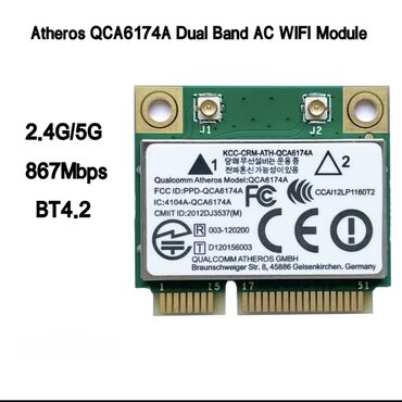 wifi gücləndirici: WiFi Bluetooth Adapter Qualcomm Atheros WI-FI 5 867 Meqabit. Bluetooth