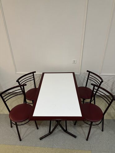 kuxna stullari: Для кухни, Новый, Раскладной, Прямоугольный стол, 4 стула